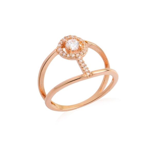ZIRCONIA VERSATILE RING + ROSE GOLD PLATED size 7 & 8 - Picture 5 of 12